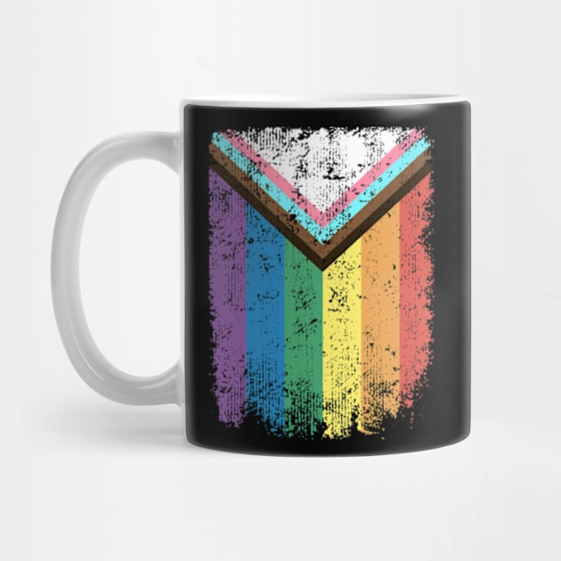 LGBTQIA+ Progress Pride Flag Ally Pride Month by RetroPrideArts